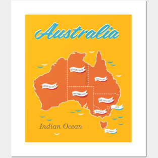 Australia Posters and Art